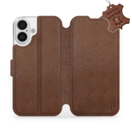 Hülle für Apple iPhone 16 - Farbe Brown Leather