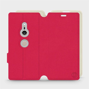 Hülle für Sony Xperia XZ2 - Farbe Rot mit Platin