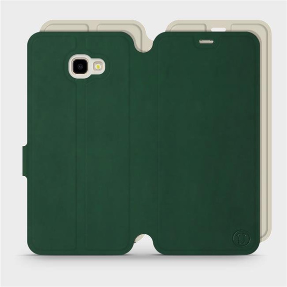 Hülle für Samsung Galaxy J4 Plus 2018 - Farbe Grün mit Platin