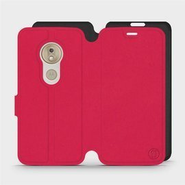 Hülle für Motorola Moto G7 Play - Farbe Rot mit Schwarz