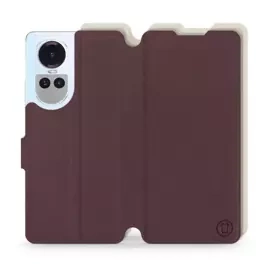 Hülle für OPPO Reno 10 5G - Farbe Burgund mit Platin