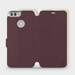 Hülle für Huawei P Smart - Farbe Burgund mit Platin