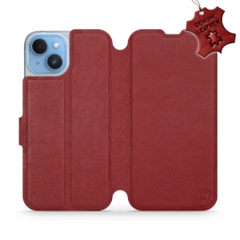 Hülle für Apple iPhone 14 - Farbe Dark Red Leather