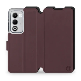 Hülle für OPPO A5 5G - Farbe Burgund mit Schwarz