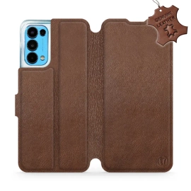 Hülle für OPPO RENO 5 5G - Farbe Brown Leather