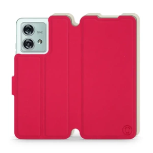 Hülle für Motorola Edge 40 Neo - Farbe Rot mit Platin