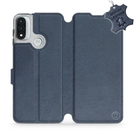 Hülle für Motorola Moto E20 - Farbe Blue Leather