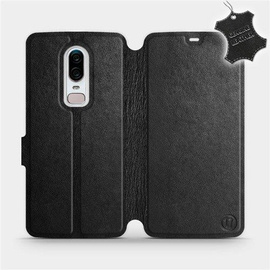 Hülle für OnePlus 6 A6000 - Farbe Black Leather