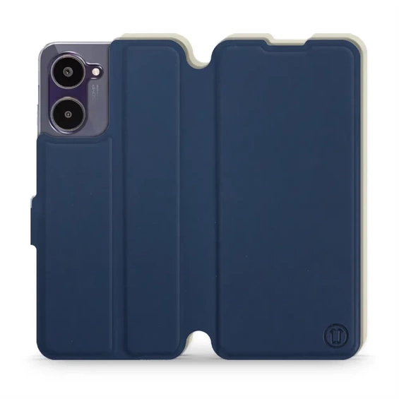 Hülle für Realme 10 - Farbe Marineblau mit Platin