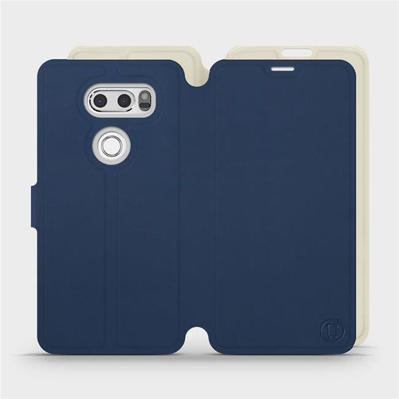 Hülle für LG V30 - Farbe Marineblau mit Platin