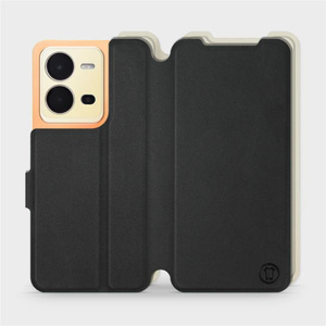 Hülle für Vivo X80 Lite - Farbe Schwarz mit Platin