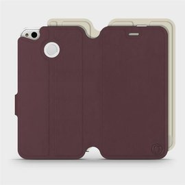 Hülle für Xiaomi Redmi 4X - Farbe Burgund mit Platin