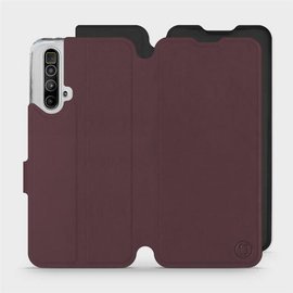 Hülle für Realme X3 SuperZoom - Farbe Burgund mit Schwarz