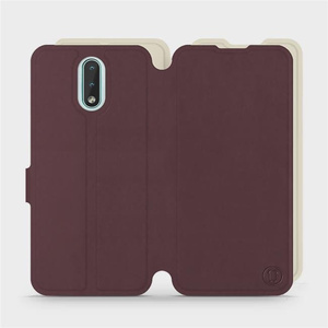 Hülle für Nokia 2.3 - Farbe Burgund mit Platin