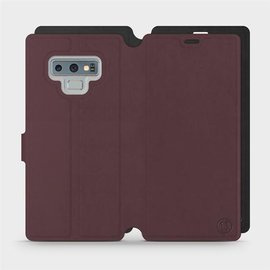 Hülle für Samsung Galaxy Note 9 - Farbe Burgund mit Schwarz