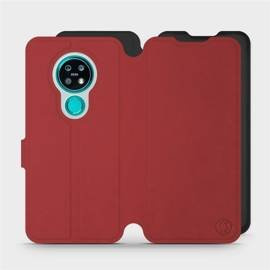 Hülle für Nokia 7.2 - Farbe Dunkelrot mit Schwarz
