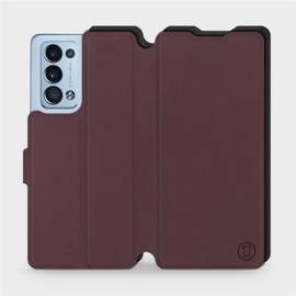 Hülle für OPPO Reno 6 Pro 5G - Farbe Burgund mit Schwarz
