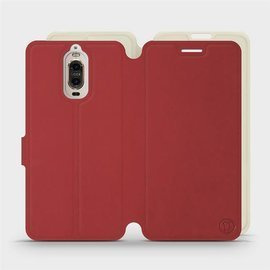 Hülle für Huawei Mate 9 Pro - Farbe Dunkelrot mit Platin