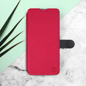Hülle für Motorola Moto E30 - Farbe Rot mit Schwarz