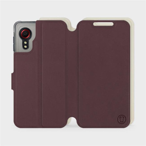 Hülle für Samsung Galaxy Xcover 5 - Farbe Burgund mit Platin