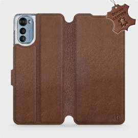 Hülle für Motorola Moto E32s - Farbe Brown Leather