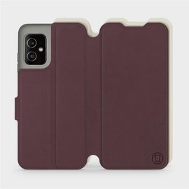 Hülle für Asus Zenfone 8 - Farbe Burgund mit Platin