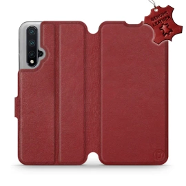 Hülle für Huawei Nova 5T - Farbe Dark Red Leather