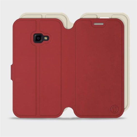 Hülle für Samsung Galaxy Xcover 4 - Farbe Dunkelrot mit Platin