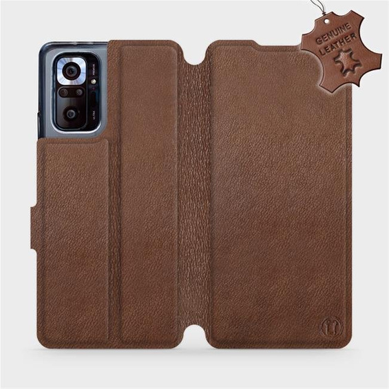Hülle für Xiaomi Redmi Note 10 pro - Farbe Brown Leather