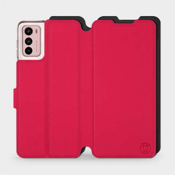 Hülle für Motorola Moto G42 - Farbe Rot mit Schwarz
