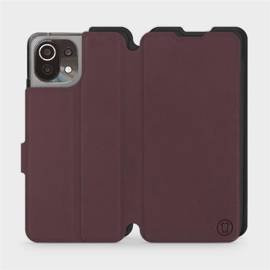 Hülle für Xiaomi Mi 11 Lite - Farbe Burgund mit Schwarz