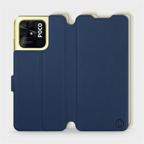Hülle für Xiaomi POCO C40 - Farbe Marineblau mit Platin
