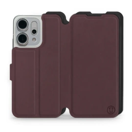 Hülle für OPPO Reno 14 5G - Farbe Burgund mit Schwarz