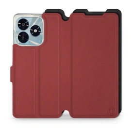 Hülle für Huawei Honor X5c Plus - Farbe Dunkelrot mit Schwarz