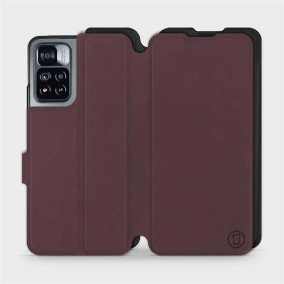 Hülle für Xiaomi Redmi Note 11 Pro - Farbe Burgund mit Schwarz