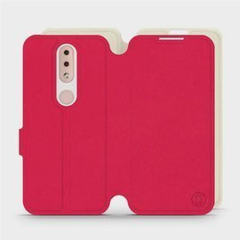 Hülle für Nokia 4.2 - Farbe Rot mit Platin