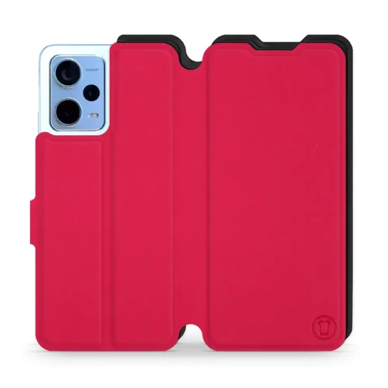 Hülle für Xiaomi Redmi Note 12 5G - Farbe Rot mit Schwarz