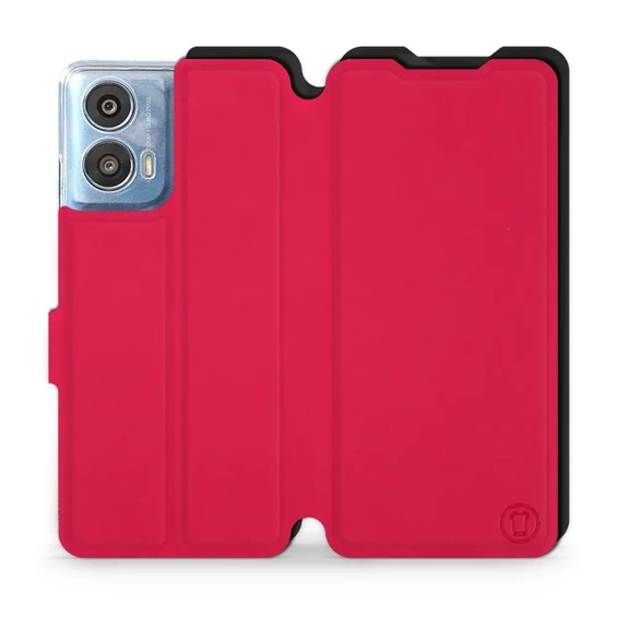 Hülle für Motorola Moto G24 Power - Farbe Rot mit Schwarz