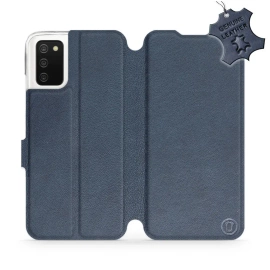 Hülle für Samsung Galaxy A02S - Farbe Blue Leather