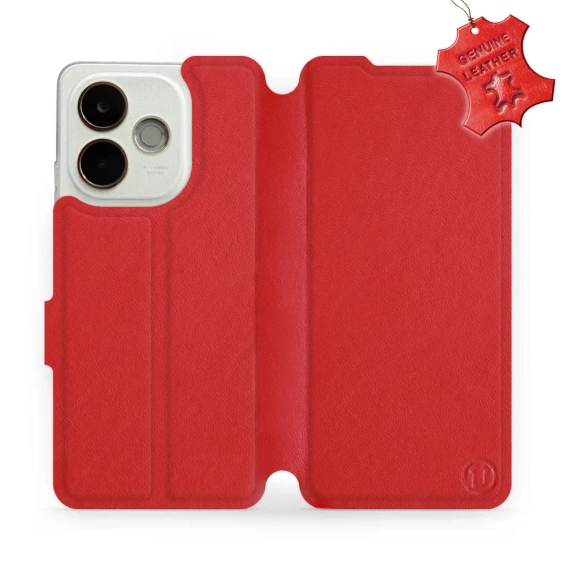 Hülle für OPPO A5 Pro 5G - Farbe Red Leather