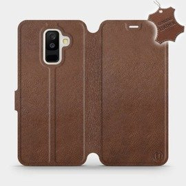 Hülle für Samsung Galaxy A6 Plus 2018 - Farbe Brown Leather