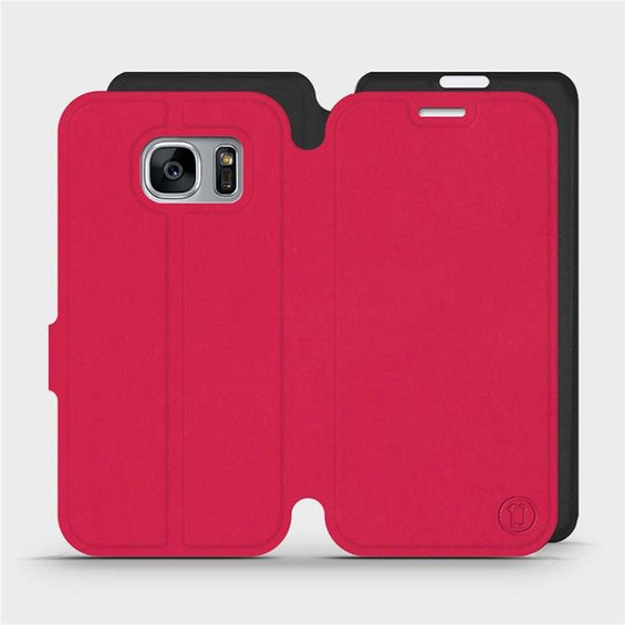 Hülle für Samsung Galaxy S7 Edge - Farbe Rot mit Schwarz