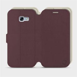 Hülle für Samsung Galaxy A5 2017 - Farbe Burgund mit Platin