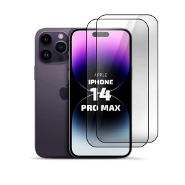 2er Set Panzerglas Clear für Apple iPhone 14 Pro Max