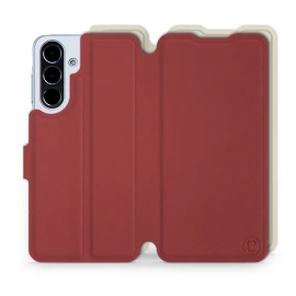 Hülle für Samsung Galaxy A56 5G - Farbe Dunkelrot mit Platin