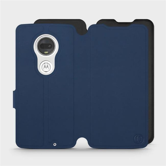Hülle für Motorola Moto G7 - Farbe Marine mit Schwarz