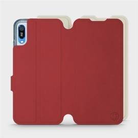 Hülle für Huawei Y6 2019 - Farbe Dunkelrot mit Platin