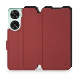 Hülle für Huawei Nova 12 SE - Farbe Dunkelrot mit Schwarz