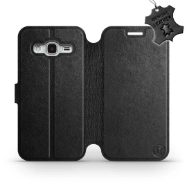 Hülle für Samsung Galaxy J3 2016 - Farbe Black Leather