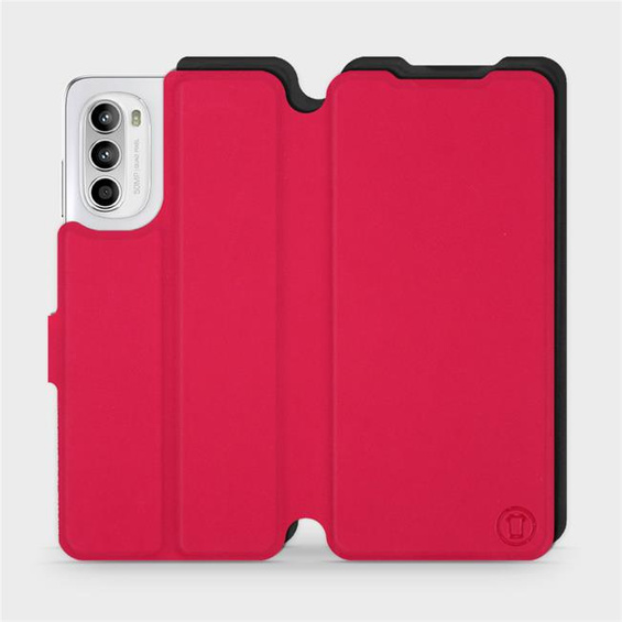 Hülle für Motorola Moto G52 - Farbe Rot mit Schwarz